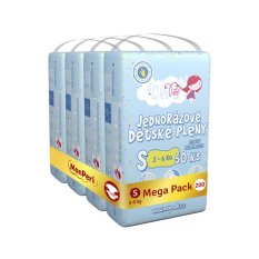 MONPERI Klasik Πάνες μίας χρήσης S (3-6 κιλά) 200 τμχ - Mega Pack