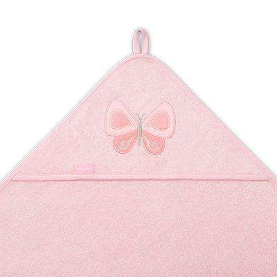 BABYONO Ręcznik z Kapturem Bamboo różowy 100x100 cm