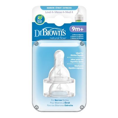 DR.BROWN'S Flaschensauger Options+ schmal 9m+, Silikon 2 Stk