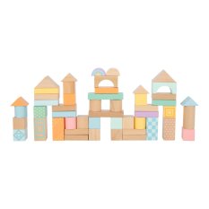 small foot Lesene kocke pastelne 50 kosov