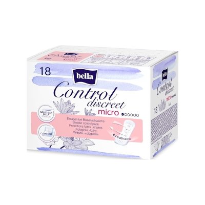 BELLA Almofadas para incontinência Control Discreet Micro á 18 unidades