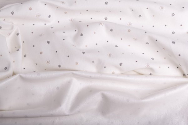 BABYMATEX Wasserdichtes Jersey-Spannbettlaken mit Print - Sterne 60 x 120 x 10 cm