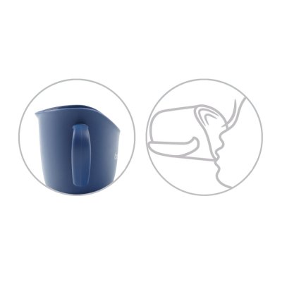 BABYONO Kubek ergonomiczny z uchwytami 120 ml różowy 6m+