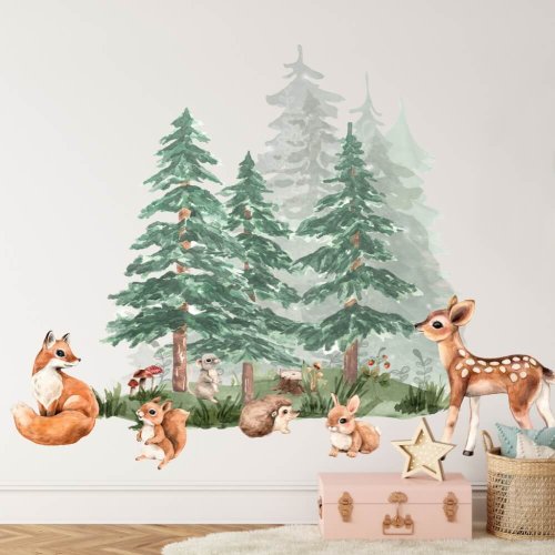 Children's wall stickers - Forest full of animals N.1.