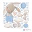 Wall stickers - Light blue stickers with bunnies and stars