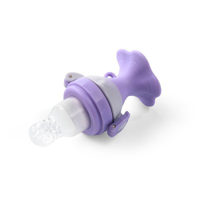 BABYONO Silikon-Schnuller zum Füttern von Flower Violet 6m+