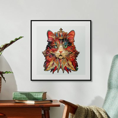 RoboTime Puzzle de Madera Rey Gato