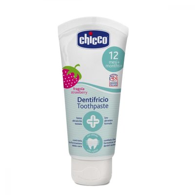 CHICCO Pasta de Dentes Morango sem Flúor 50ml, 12m+