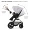 KINDERKRAFT Kombikinderwagen Moov 2 Air 3in1 Moonlight Grey