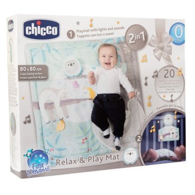 CHICCO Kocyk edukacyjny Sówka 2w1 80x80 cm, 0m+
