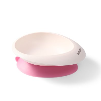 BABYONO Miska z przyssawką i łyżeczką różowa 230 ml 6m+