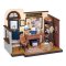 RoboTime Drewniane puzzle 3D Miniatura Domku Biuro prywatnego detektywa