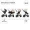 KINDERKRAFT Kombikinderwagen Moov 2 Air 3in1 Moonlight Grey