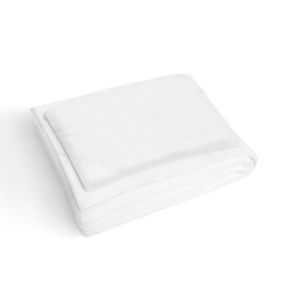 KLUPS Bettbezug + Kissen für Kinderbett ganzjährig Lux weiß 135 x 100 + 60x40 cm