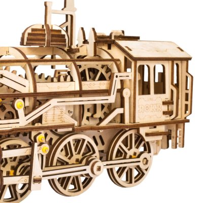 RoboTime 3D Holzmechanik-Bausatz Dampflokomotive