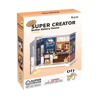 RoboTime 3D drewniane puzzle Miniatura domku mini Piekarnia