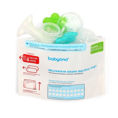 BABYONO Worki do sterylizacji mikrofalowej, 5 szt