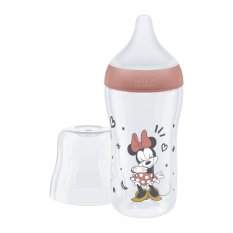 NUK Fľaša dojčenská Mickey s kontrolou teploty Perfect Match 260 ml červená