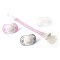 BABYONO Schnullerclip rosa 0m+