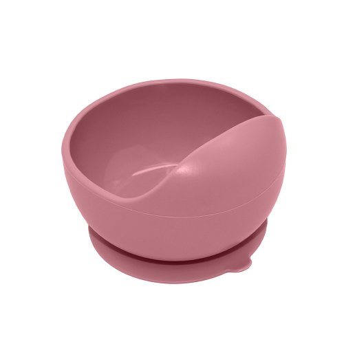 PETITE&MARS Juego de comedor silicona TAKE&MATCH 2 cuencos + cubiertos Dusty Rose 6m+