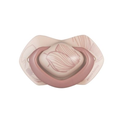 CANPOL BABIES Silikon-Schnuller symmetrisch Light touch GOLD 6-18m 2Stk. rosa