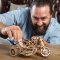 Ugears Puzzle 3D en bois mécanique UGR-10 Moto (scrambler) avec side-car