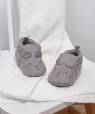 Doudou Poklon set - Set prvih cipelica 0-6 mj. sivo