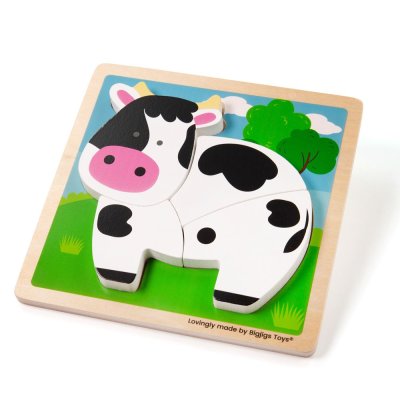 Bigjigs Toys Puzzle ad incastro Mucca