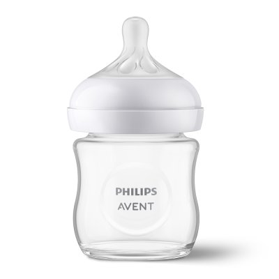 Philips AVENT Стъклена бутилка Natural Response 120 ml, 0m+