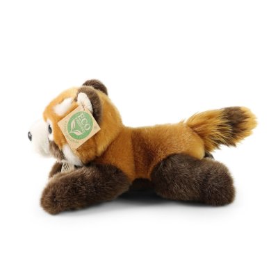 Rappa Plyschpanda röd liggande 20 cm ECO-FRIENDLY