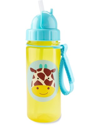 SKIP HOP Taza Zoo con pajita PP sin PVC y BPA Jirafa 12m+