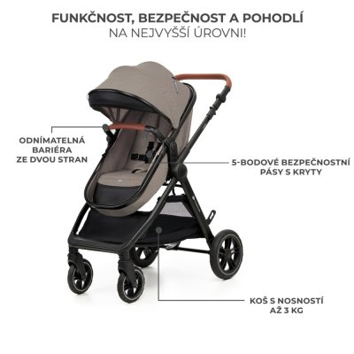 KINDERKRAFT Kombikinderwagen 3in1 Esme Sand Beige