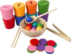 2Kids Toys Palline arcobaleno, monete e bicchierini 8 colori