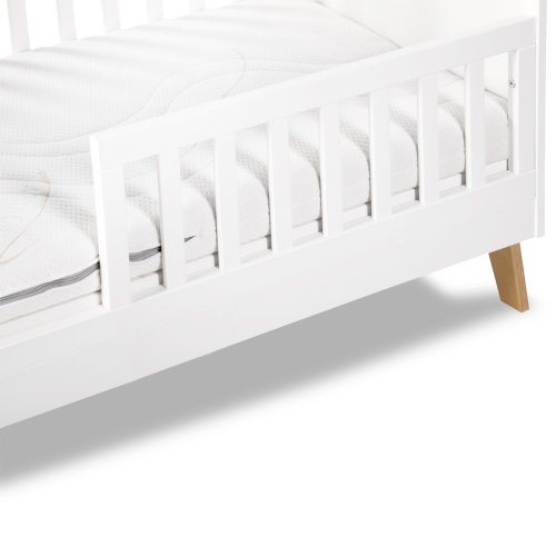 KLUPS Otroška posteljica z pregrado Noah bela 120x60 cm