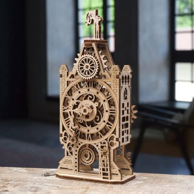Ugears 3D Drewniane Puzzle Mechaniczne Wieża Zegarowa