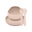 PETITE&MARS TAKE&MATCH silicone dining set 3 pcs Desert Sand 6m+