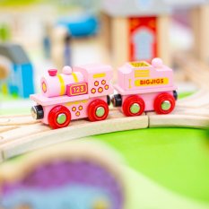Bigjigs Rail Ružičasta lokomotiva s tenderom
