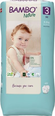 BAMBO Nature Pleny jednorázové 3 M (4-8 kg) 52 ks