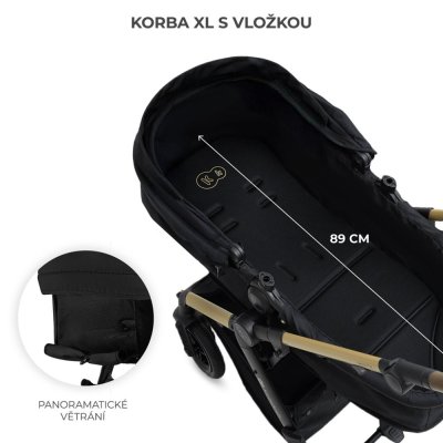 KINDERKRAFT Kombikinderwagen 3-in-1 Moov 2 XL Air Black