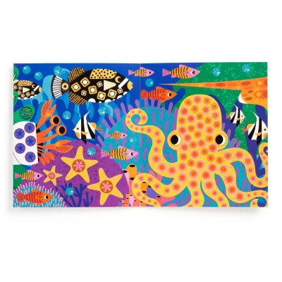 Mudpuppy Conjunto de Autocolantes Glitter com Cenário Vida no Oceano