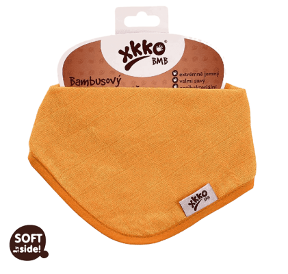 Babete/lenço de bambu KIKKO Cores (1 unid.) – laranja