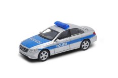 Welly 2016 Mercedes-Benz E-Class POLIZEI 1:34 srebrny z niebieskim paskiem