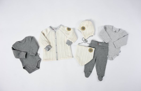 Jacka fodrad med Outlast® - Off White/rand vitgråmelerad