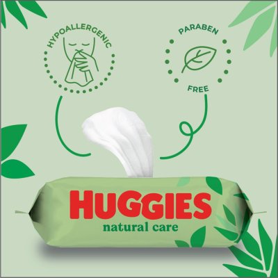 3x șervețele umede HUGGIES® Natural Triplo 56x3 buc