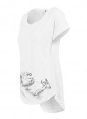 Maglietta da allattamento Monkey Mum® bianco - scimmietta