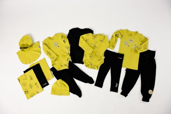 Body smyk TISK Outlast® - żółtozielone zwierzątka/żółtozielony