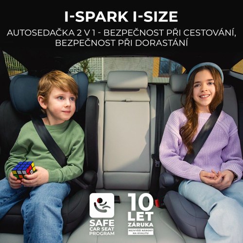 KINDERKRAFT Autosjedalica i-Spark i-Size 100-150 cm Black