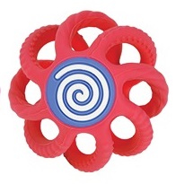 NUBY Silicone ball teether 3m + red