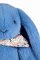 Doudou Lapin en peluche avec foulard bleu 35 cm