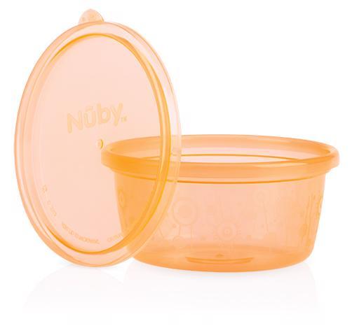 NUBY Snack bowl with lid, 300 ml, 6 m+ (6 pcs)